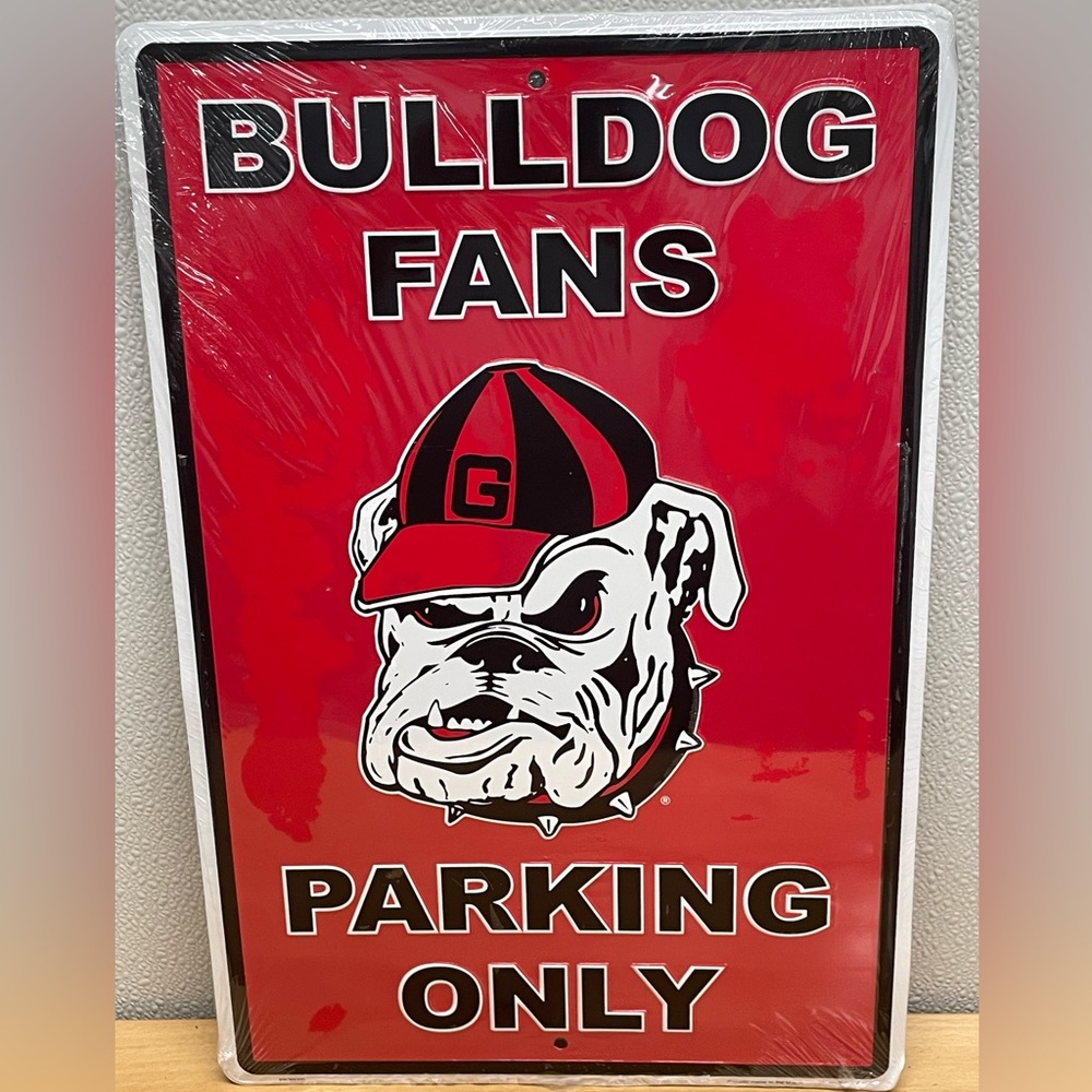 University of Georgia Bulldogs Parking Metal Sign, 12”x18” NCAA College. UG.
